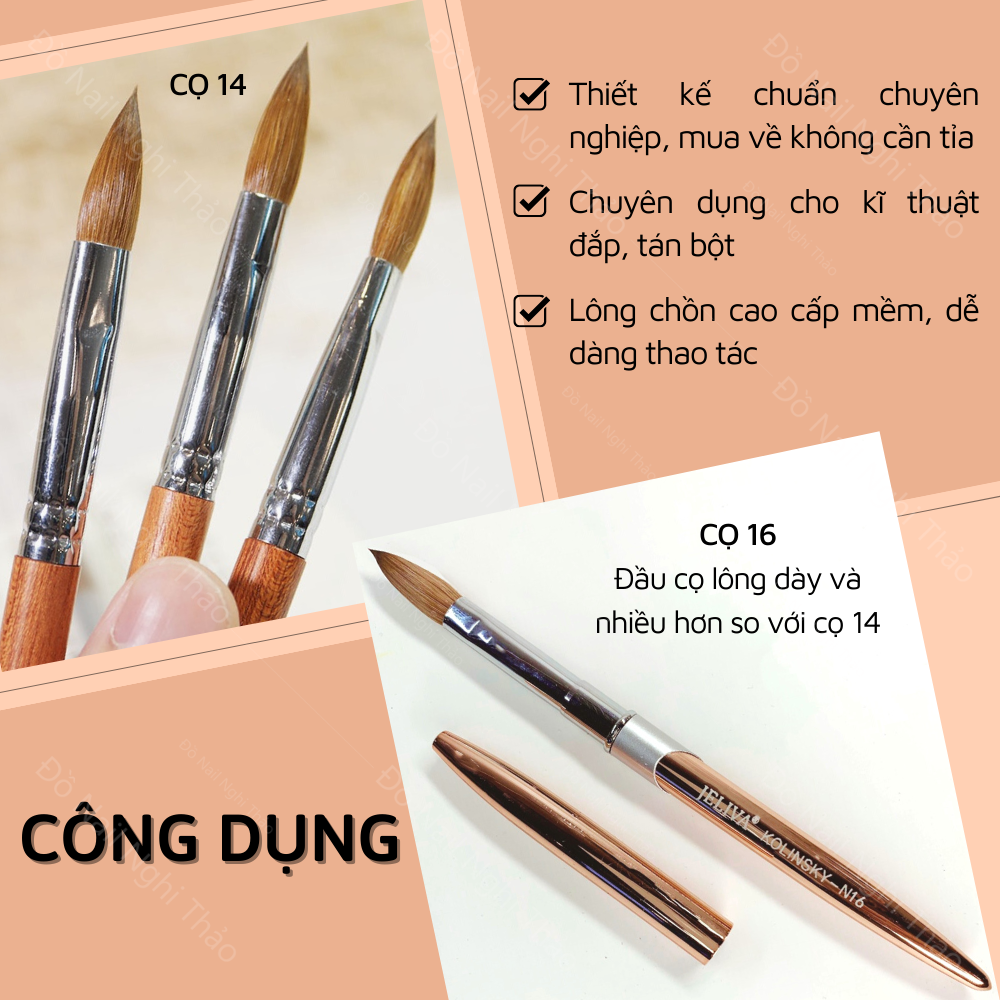 Cọ đắp bột lông chồn JELIVA NGHI THẢO
