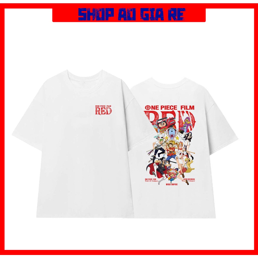 2 mẫu Áo Thun Anime One piece Film RED mẫu áo thun co giãn