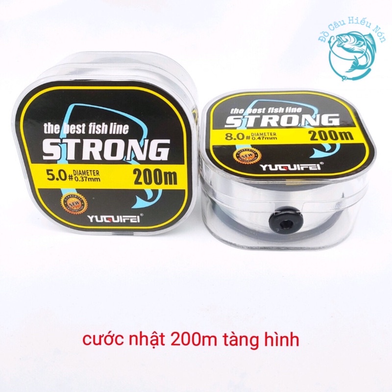 cước câu cá STRONG nhật bản 3D 200m tàng hình siêu bền