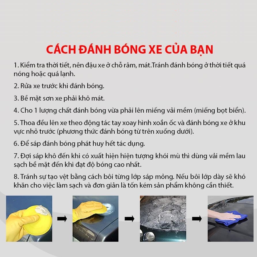 Sáp đánh bóng Ô tô - xe máy FORMULA 1 (227g)