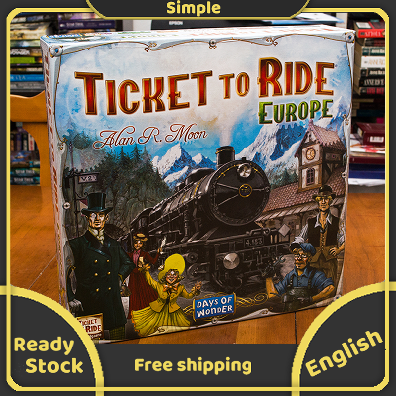 Ticker to Ride EU Board Game Trò Chơi Trên Boong Vé Đi Xe, Trò Chơi Bạn Bè Dự Tiệc Phiên Bản EU – No Brand – top1shop
