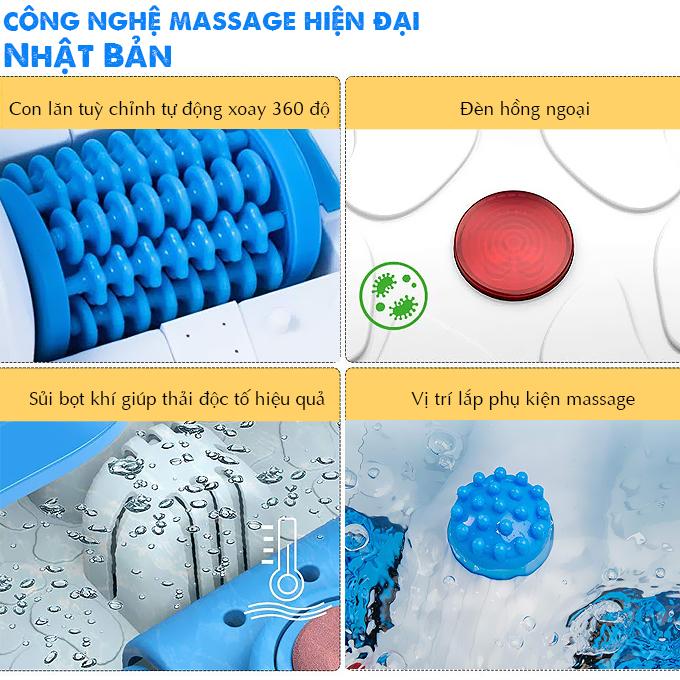 [HCM]Bồn ngâm chân Nhật Bản FUKI FB100 (thế hệ mới con lăn xoay tự động)