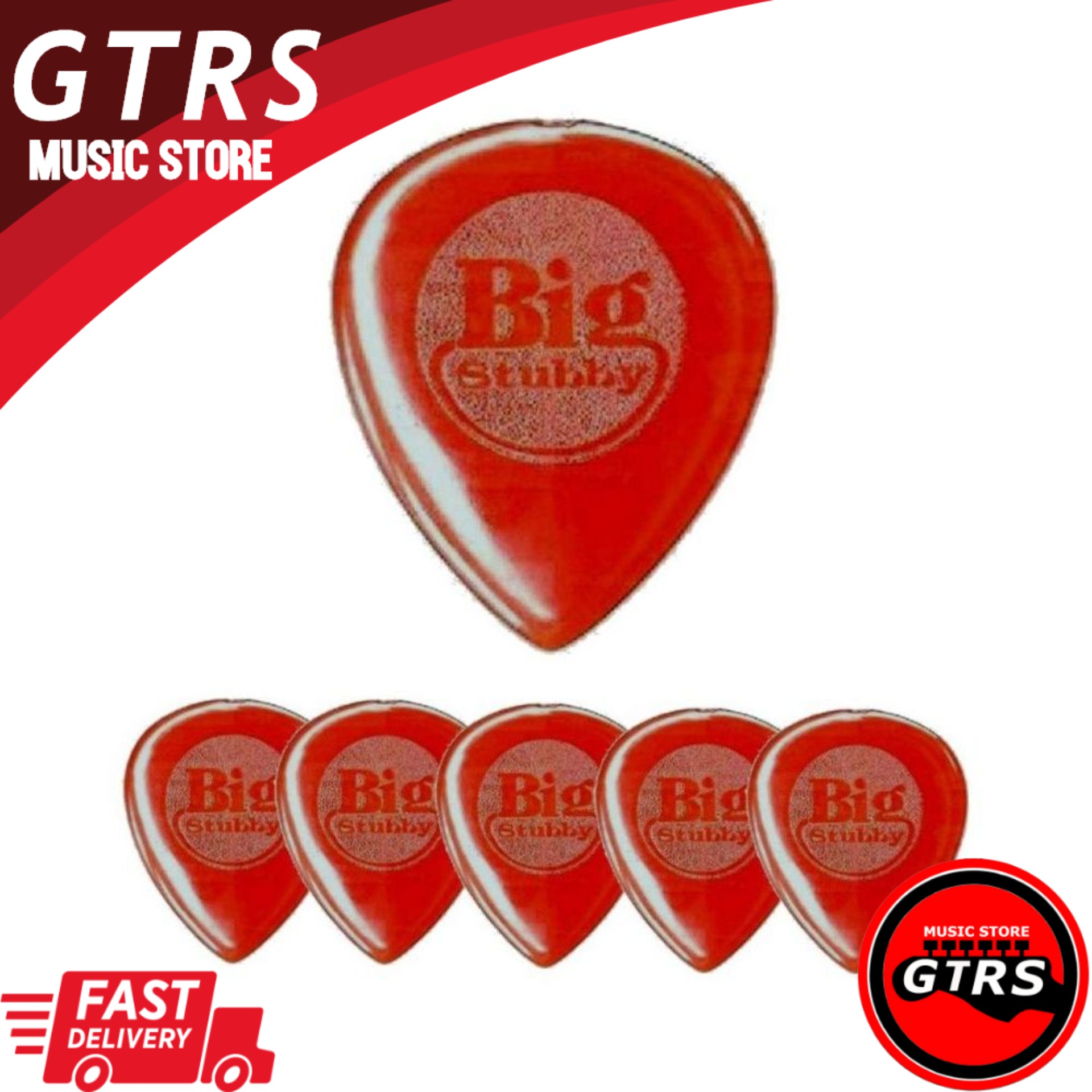 Pick (phím) gảy đàn Dunlop Stubby 475R- Hàng nhập Mỹ