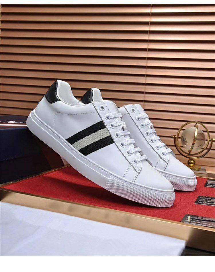 (HÀNG NHẬP) Giày thể thao sneaker nam trắng kẻ dù đen cá tính
