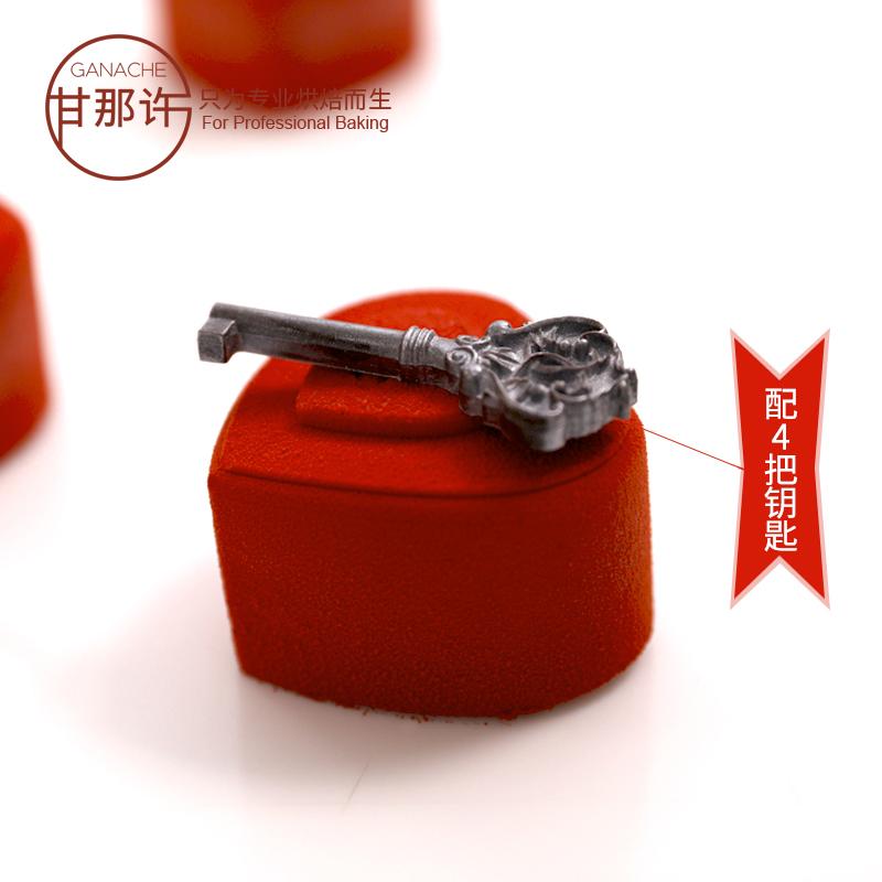 Gan Đó Xu 8 THẬM CHÍ Hình Tim Khóa Tình Yêu Gửi Chìa Khóa Ngày Valentine Kiểu Pháp West Point Bánh Mousse Silicone Bộ Tạo Khuôn Hình