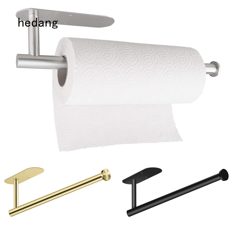 Kitchen Paper Towel Holders Paper Towels Rolls Self-Adhesive Under Cabinet Stainless Steel Paper Towel Holder Wall Mounted Paper Towels Rolls Holder