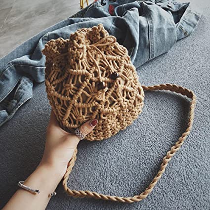 Túi bucket đan dây handmade