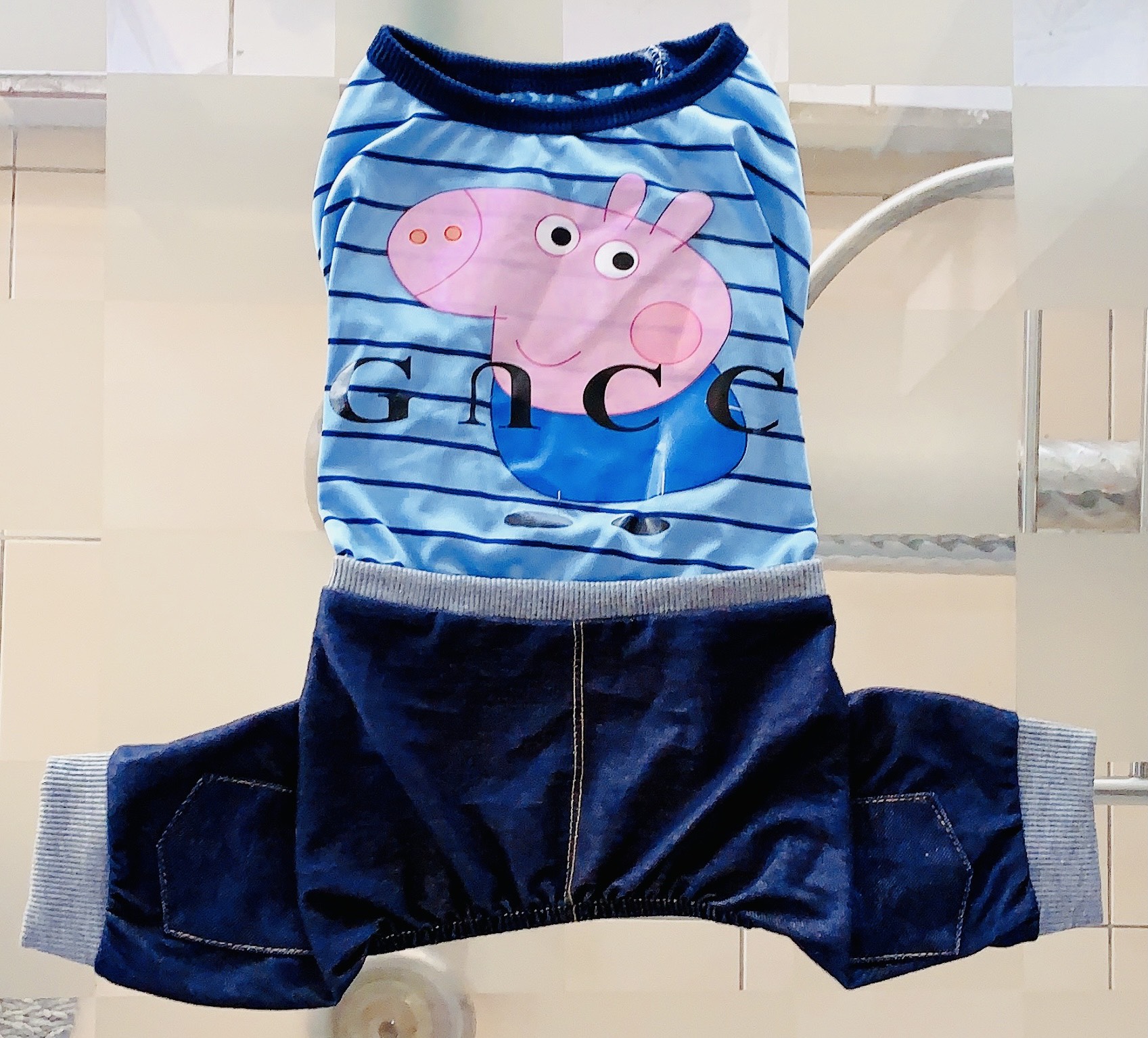 Quần áo cho chó - bộ jean thun áo thun sát nách chó mèo size 0-20 thời trang thú cưng - colus