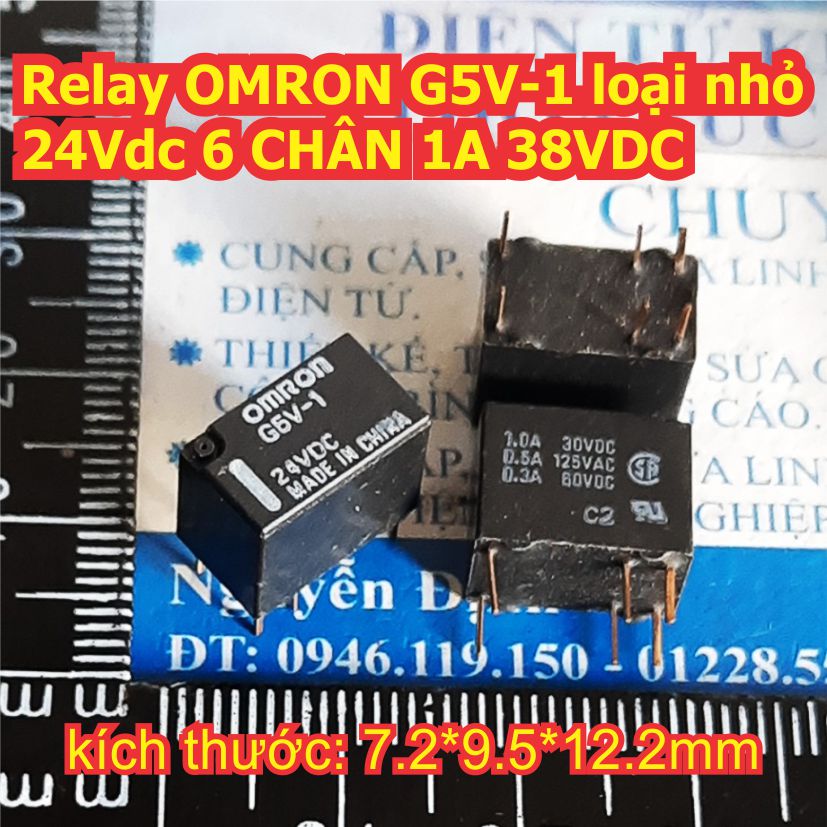 2 cái relay rơle omron g5v-1 loại nhỏ 6 chân 1a 38vdc 5vdc 12vdc 24vdc kde8214