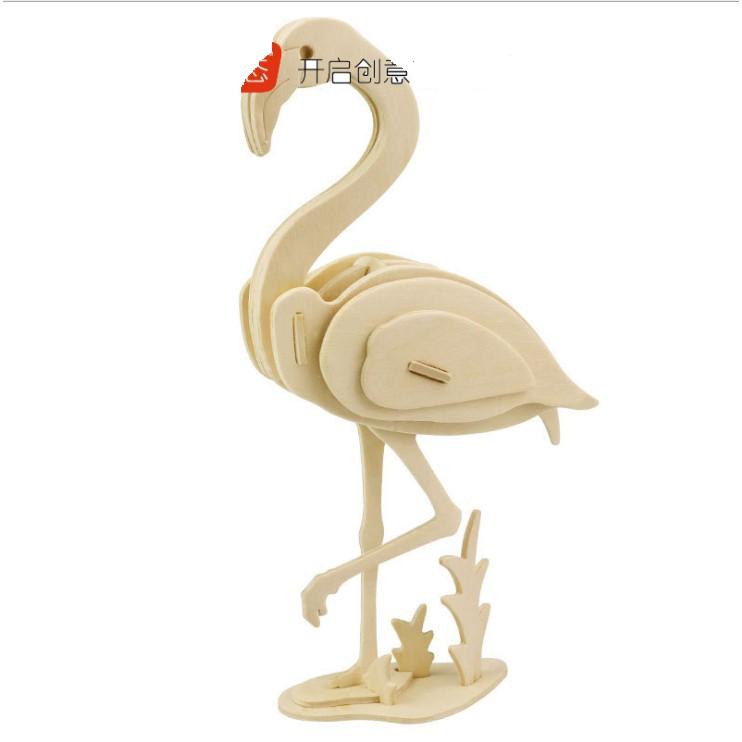 Mô hình lắp ráp gỗ 3D  (ĐV-01)  Con Hồng Hạc JP269