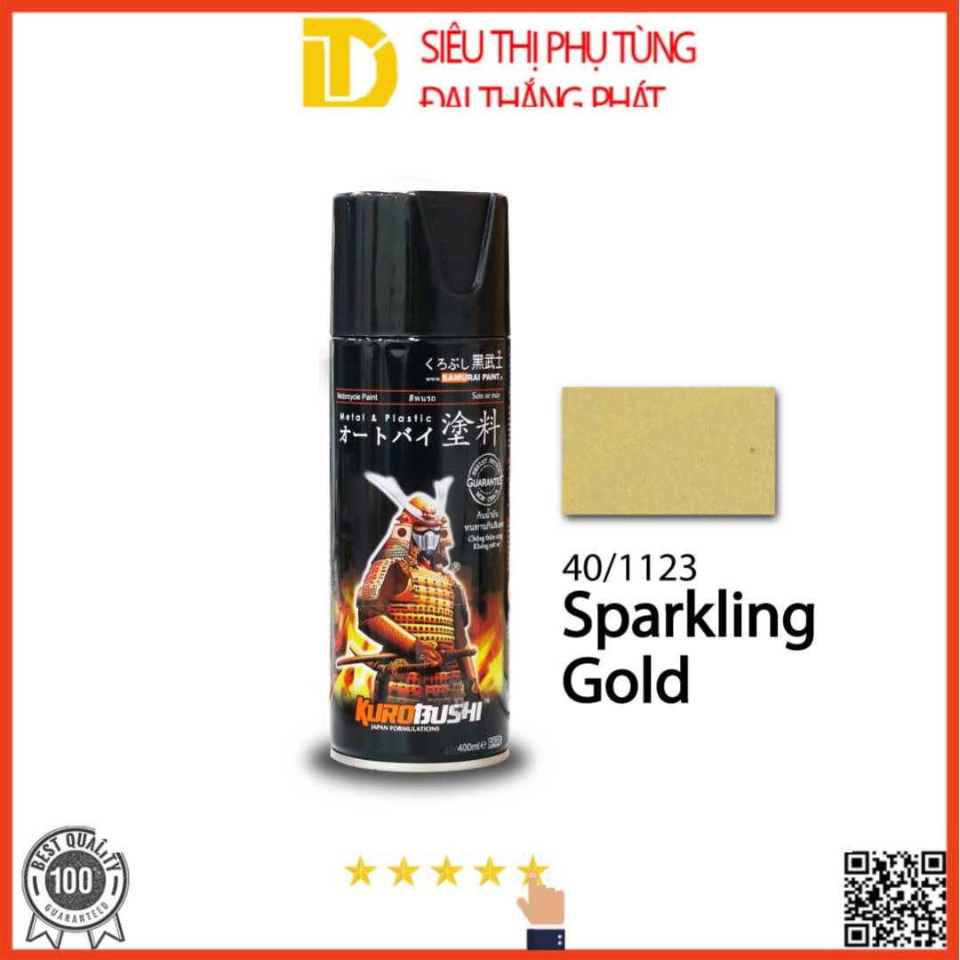 Sơn samurai sơn xịt xe máy 40/1123 màu vàng lấp lánh
