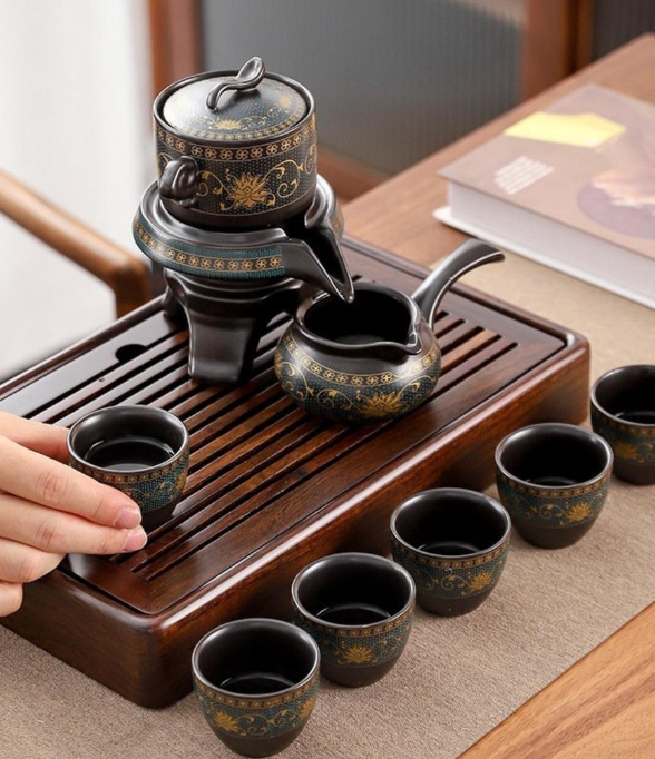 Bộ ấm chén uống trà cối xay cao cấp