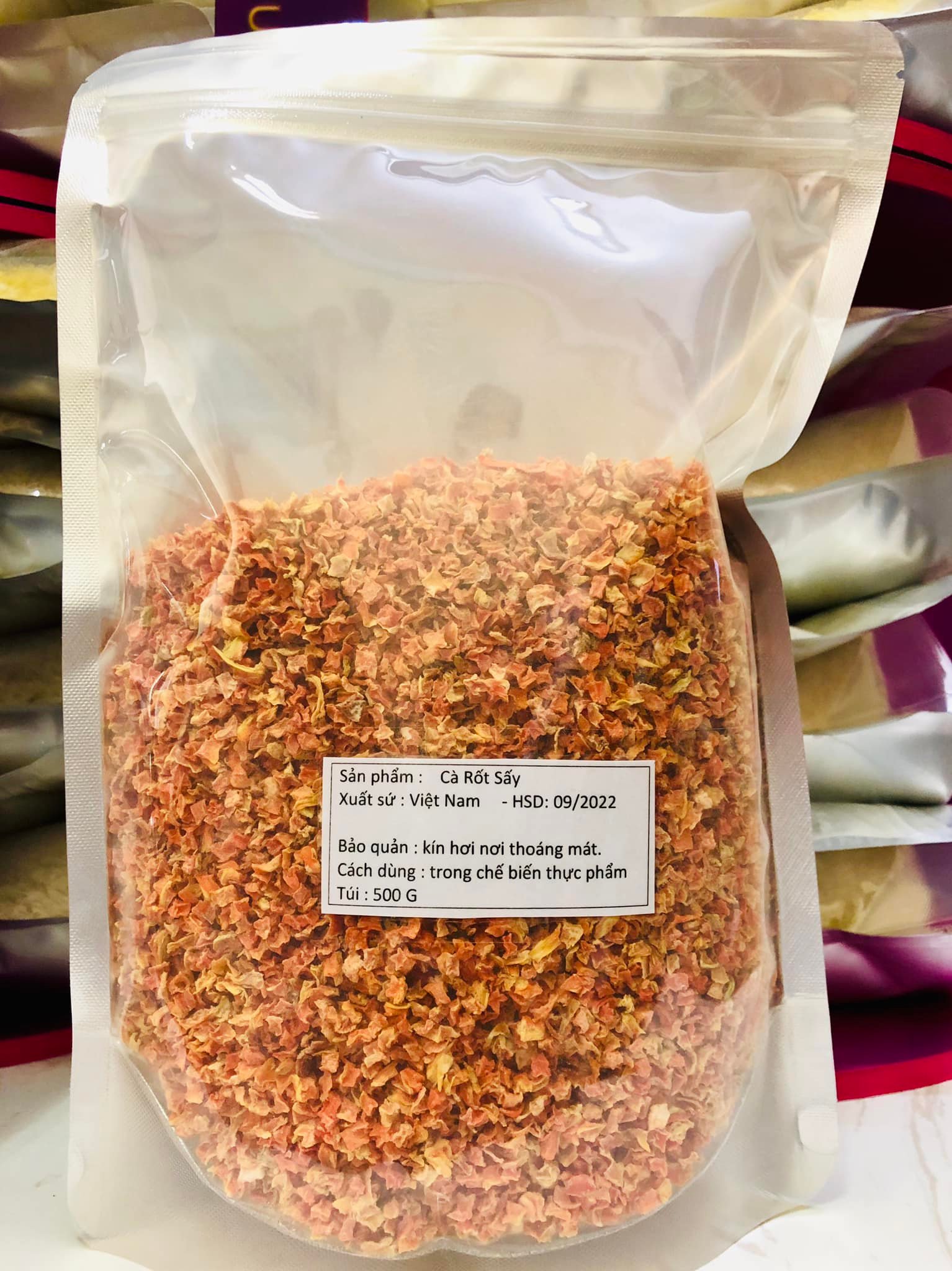 Cà Rốt Sấy thái hạt lựu - 500 gr