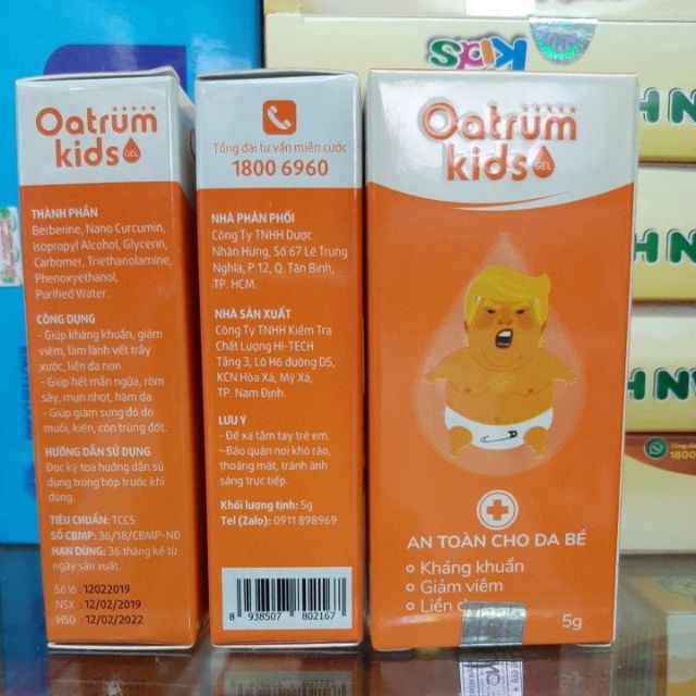 Kem bôi da oatrum kids tube 20gr