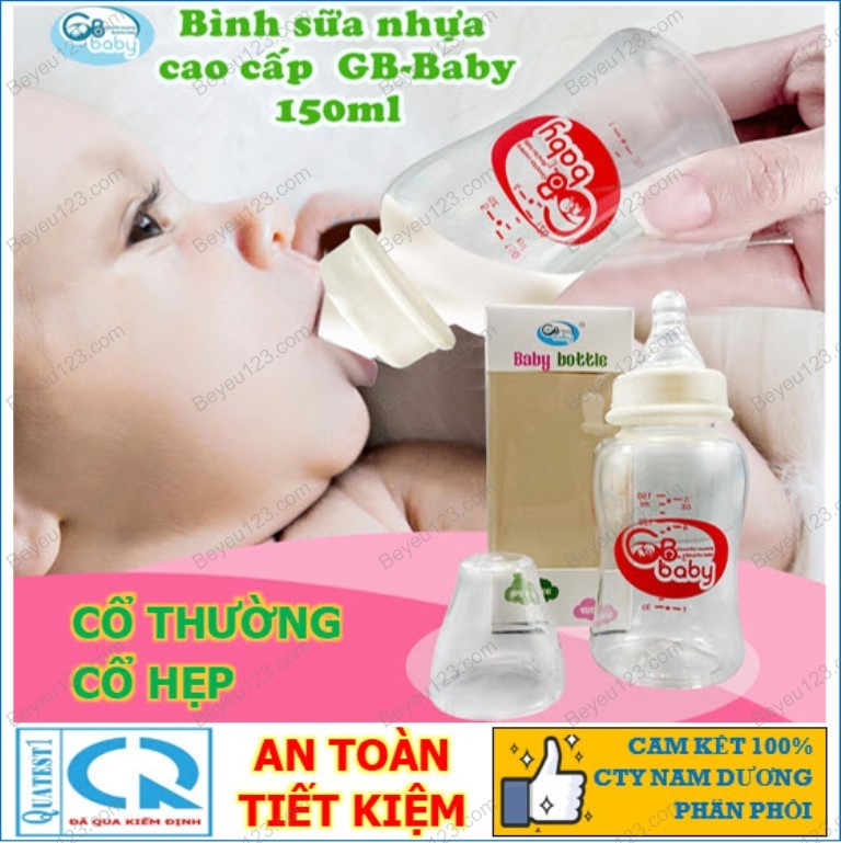 Bình sữa nhựa cao cấp cổ hẹp không bpa gb baby gbb gb2025