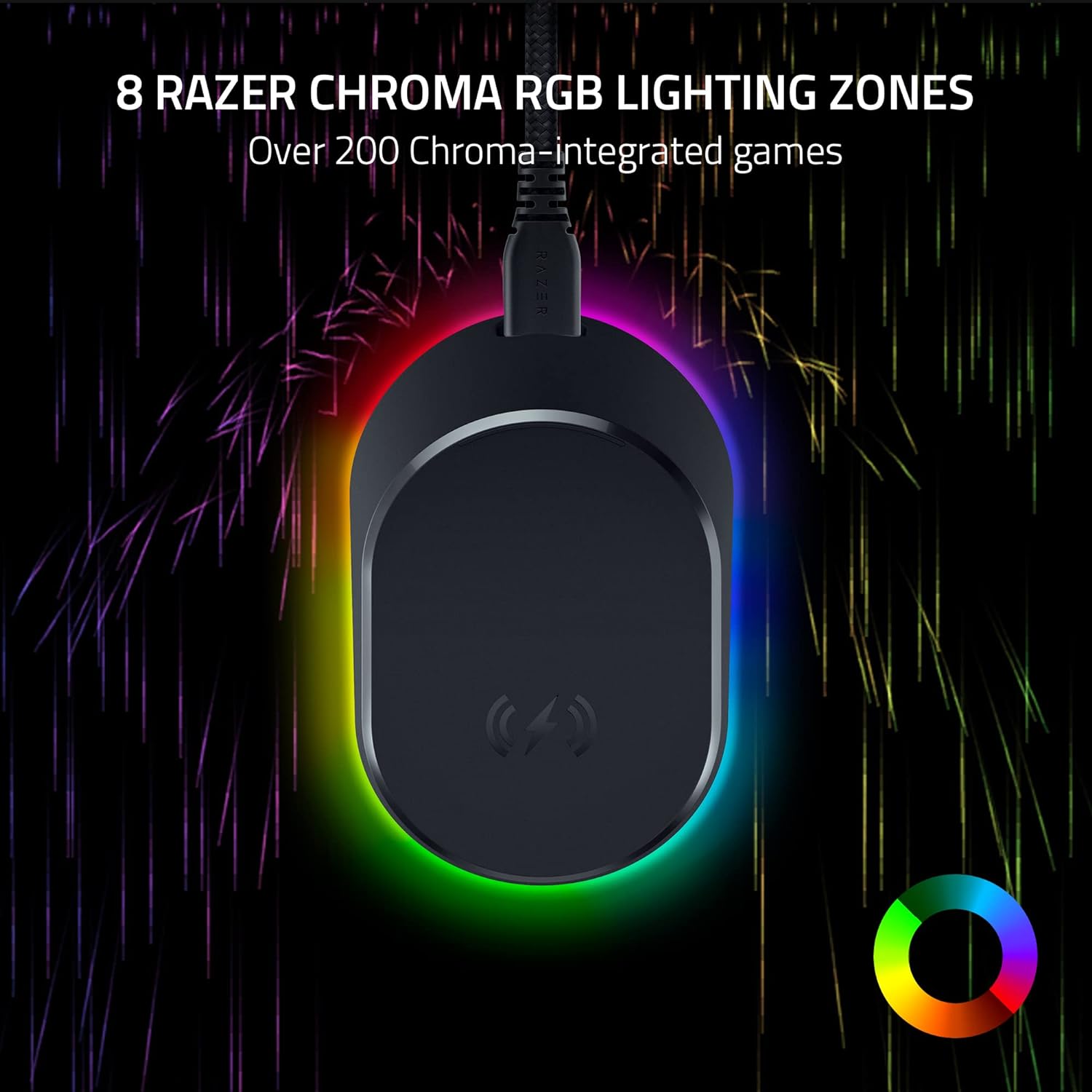 Razer Mouse Dock Pro - Wireless Mouse Charging Dock with Integrated 8K Hz Transceiver (Bộ sạc chuột) | Magnetic Wireless Charging | Integrated HyperPolling 8K Hz Transceiver | Anti