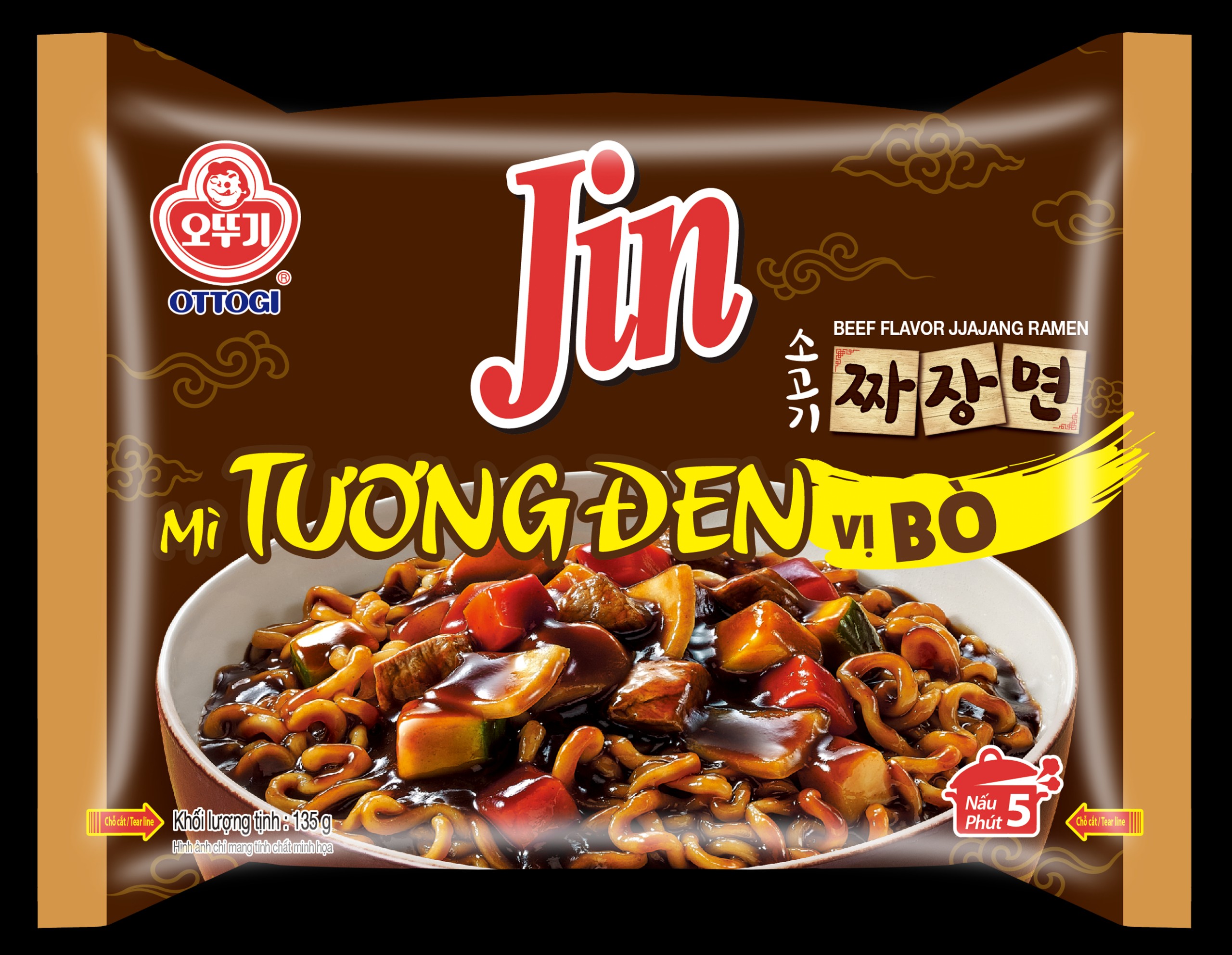 [HCM]Mì xốt tương đen vị bò 135g