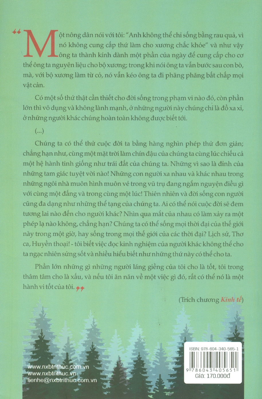Walden - Một Mình Sống Trong Rừng (Tái Bản)