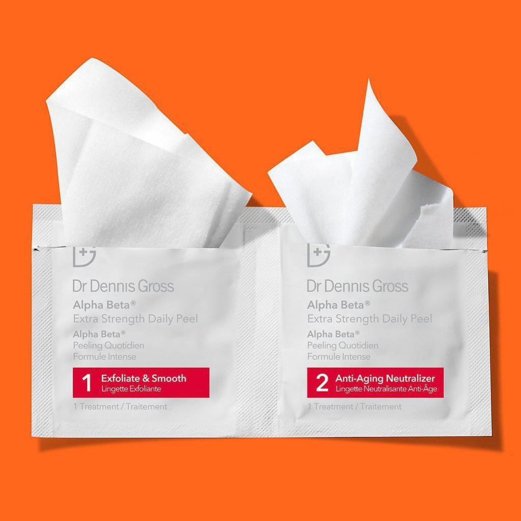 Bộ peel da tẩy tế bào chết hóa học Dr Dennis Gross Alpha Beta Extra Strength Daily