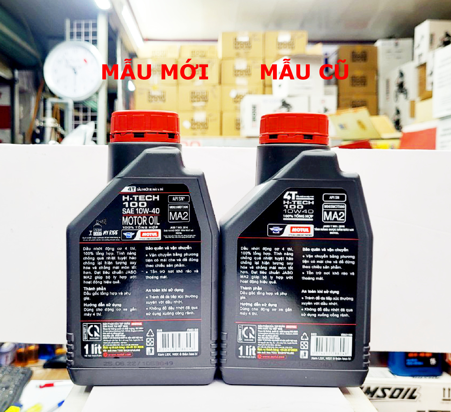 Motul H-Tech 100 4T 10W40 dành cho xe số, tay côn