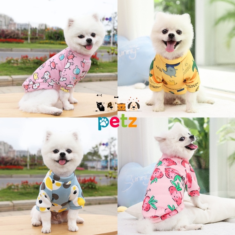 Áo chó mèo mùa đông họa tiết hoạt hình PETZ quần áo thú cưng ấm áp thời