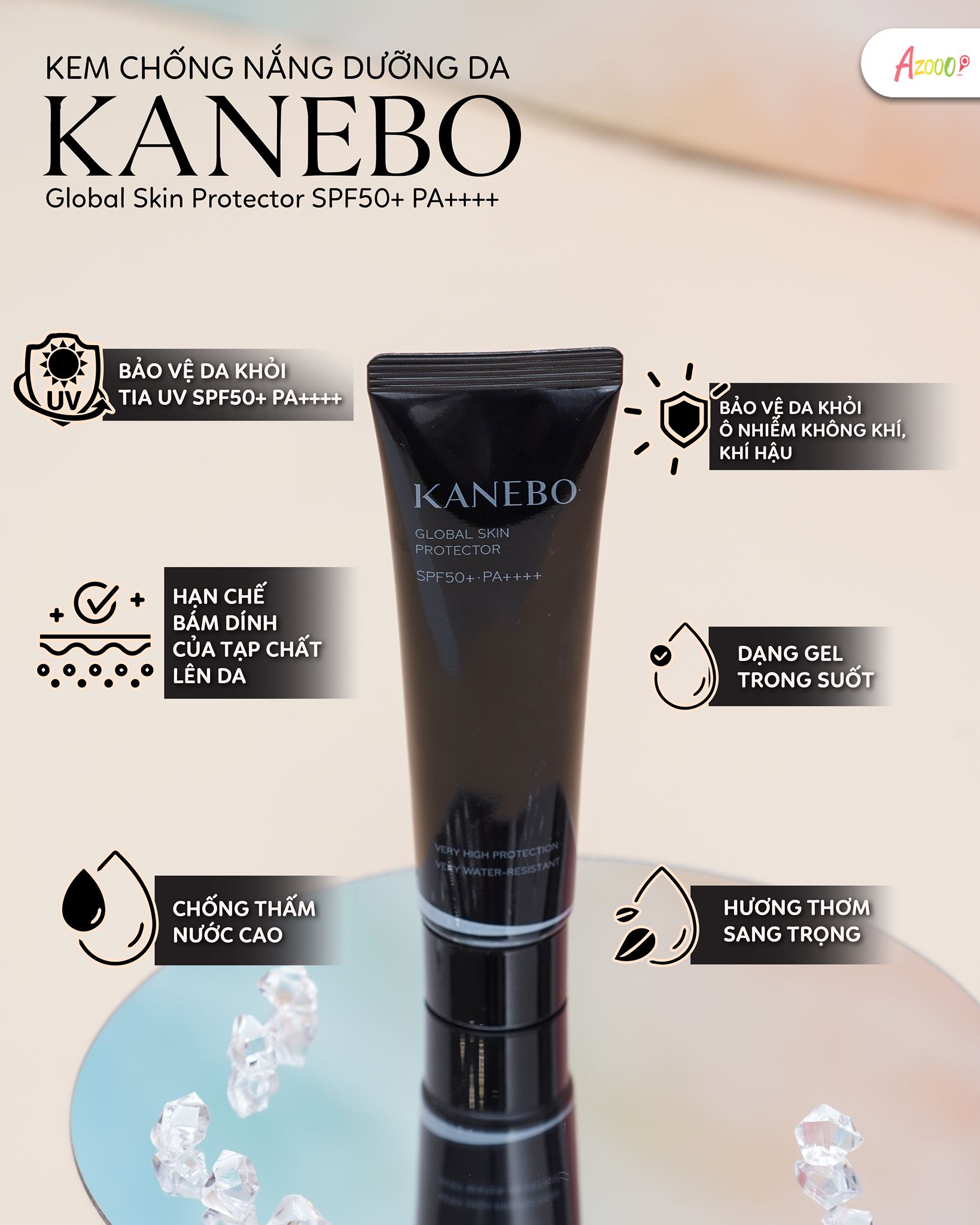 Kem chống nắng dưỡng da cao cấp Kanebo Global Skin Protector SPF50+++
