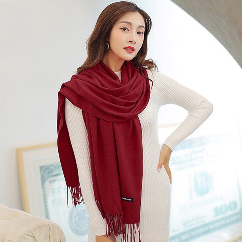 Khăn choàng cổ nữ Cashmere phong cách Hàn Quốc