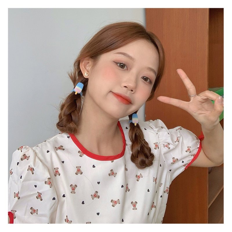 CỘT TÓC SET DÂY CỘT ICE CREAM NGỌT NGÀO CHO BÉ
