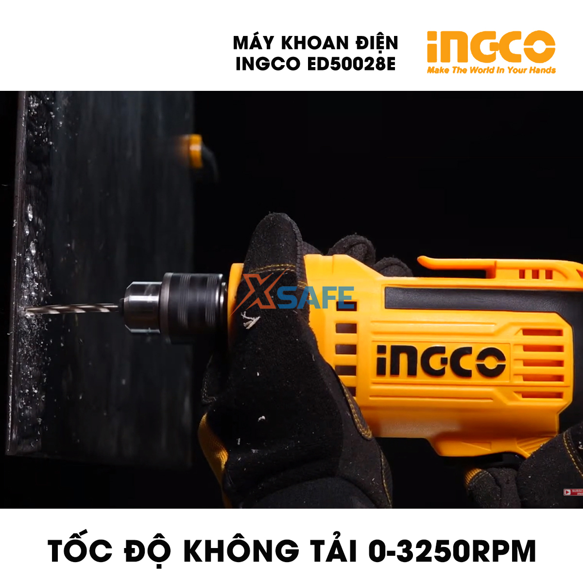 Electric drill convenient, compact, electric drill 500W-10mm ingco ED50028E. Speed change; switch reversal; packing in color box is widely used genuine [xsafe]
