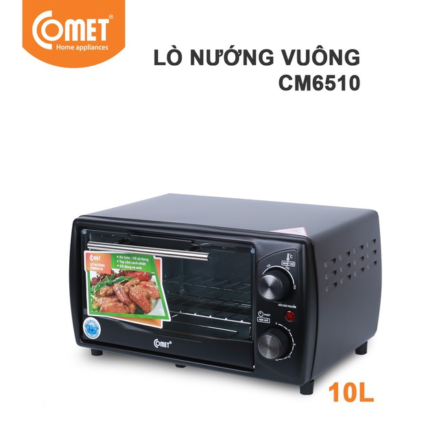 [CHỈ 7.3 HOÀN TIỀN 15%]Lò nướng điện đa năng 10 lít Comet CM6510