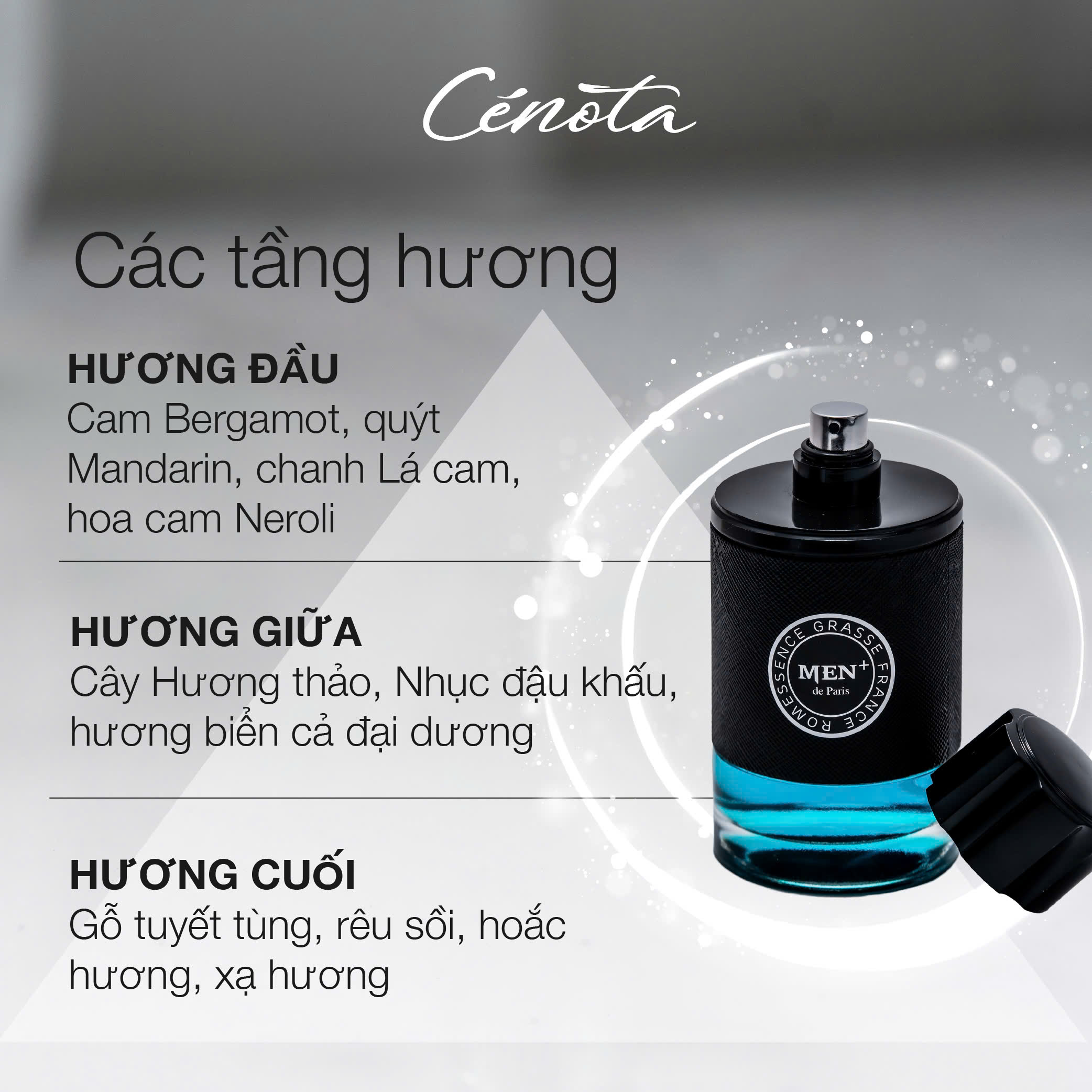 Nước hoa nam Cénota Men Plus 100ml, nước hoa nam tính quyến rũ