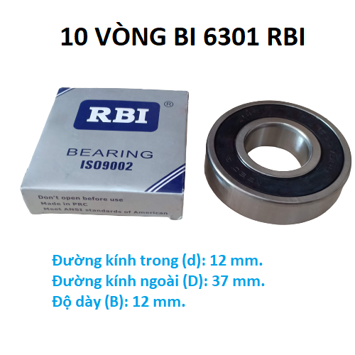 10 vòng bi 6301 rbi -chất lượng cao