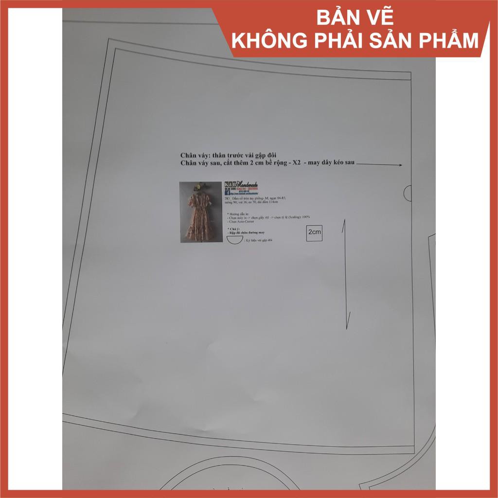 Rập giấy mã 783 - rập đầm tay phồng (Bản vẽ) (BẢN VẼ)