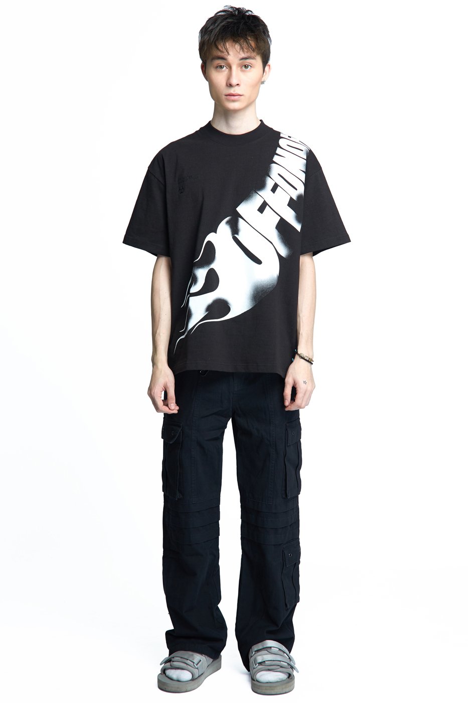 OFFONOFF FLAME TSHIRT/BLACK