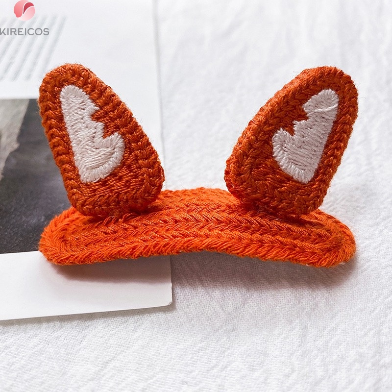 [HCM]Kẹp Bấm Mái Đan Len Có 2 Tai Cho Bé Siêu Cute