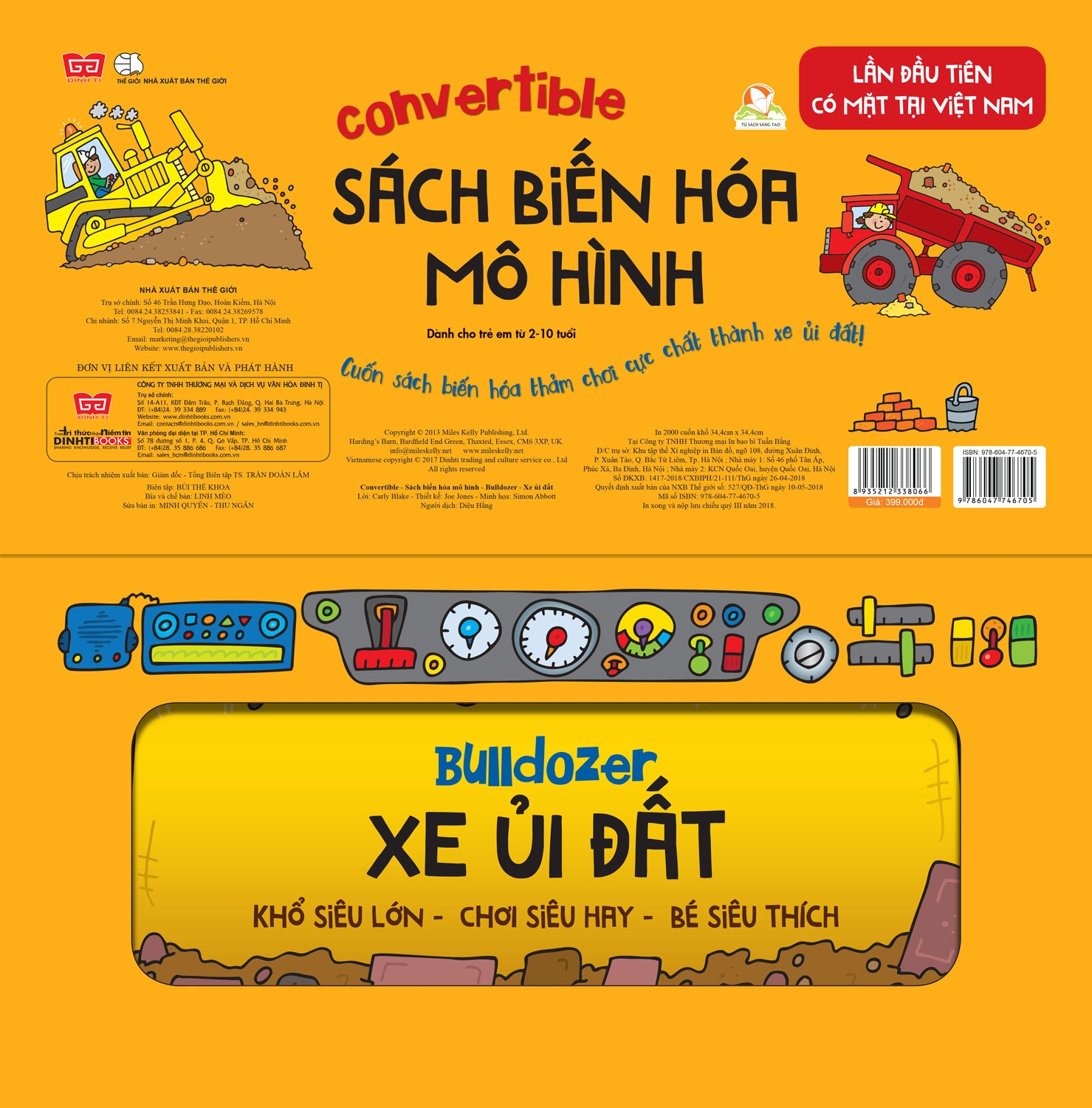 Fahasa - convertible - sách biến hóa mô hình - bulldozer - xe ủi đất