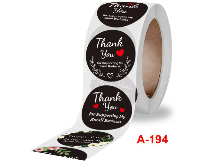 Cuộn 500 tem dán thank you, tem dán cảm ơn vì đã đặt hàng