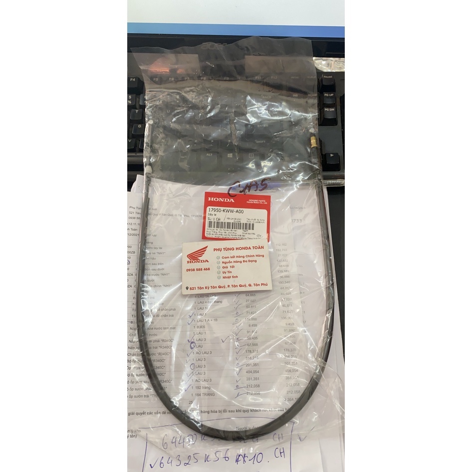 Dây kéo e wave s /rs/rsx 110 zin honda