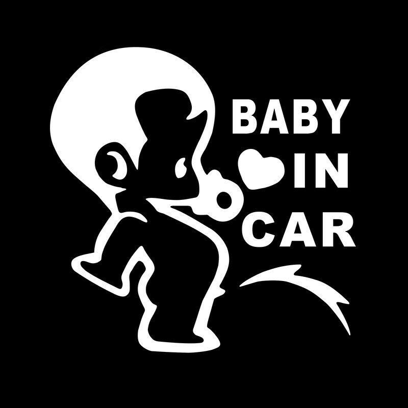 miếng dán BABY IN CAR màu Đen