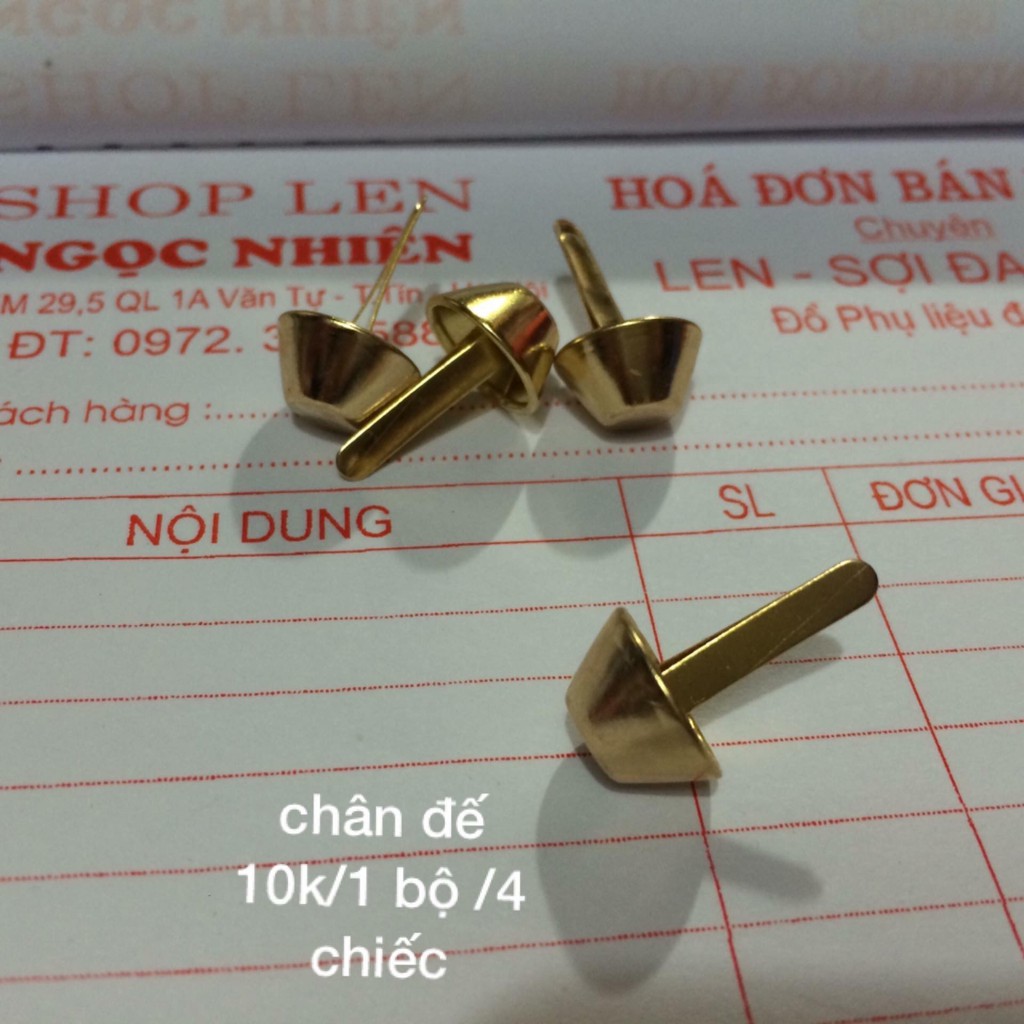 Chân nấm - đế túi xách . 1 bộ . 4 chiếc