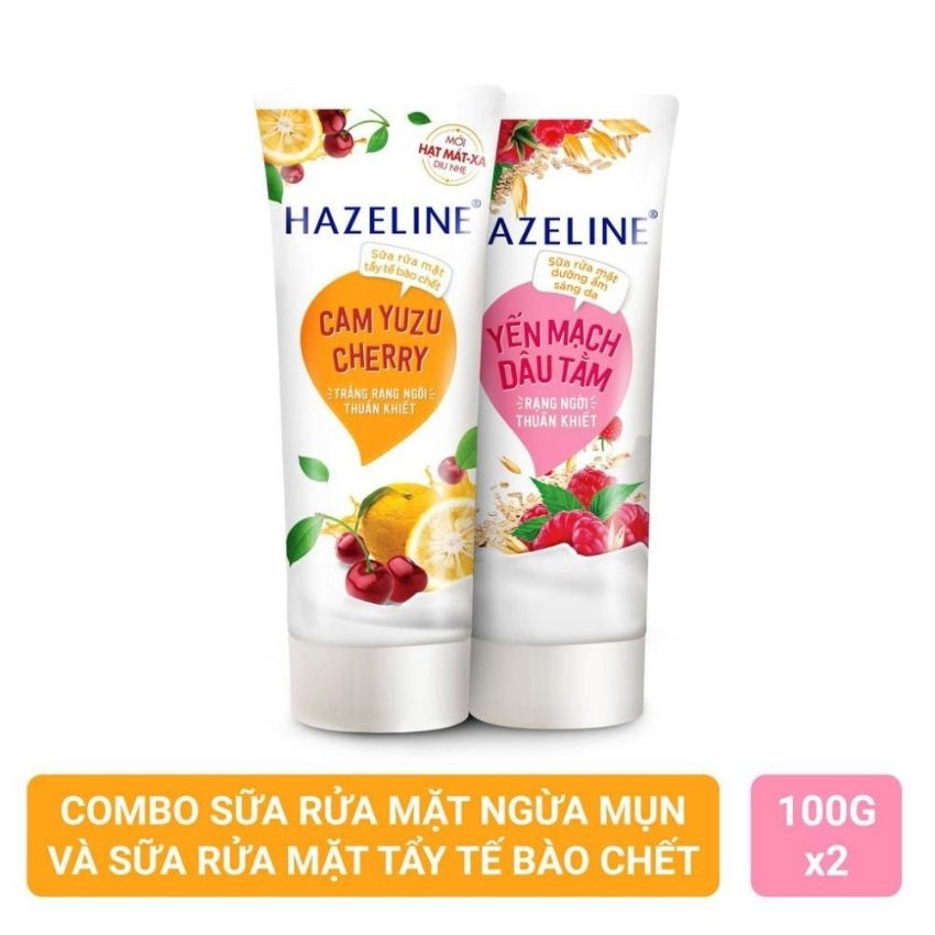 [Hàng chính hãng] sữa rửa mặt HAZELINE trắng da cho Nữ Tuoinguyen.ecom shop , sữa rửa mặt sạch nhờn, sạch mụn, căng mịn da mặt