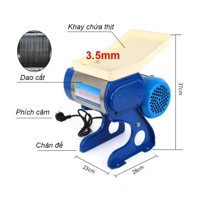 Máy cắt thịt, Máy thái thịt RS-70D Lưỡi cắt 2mm - 2.5mm - 3.5mm - 5mm