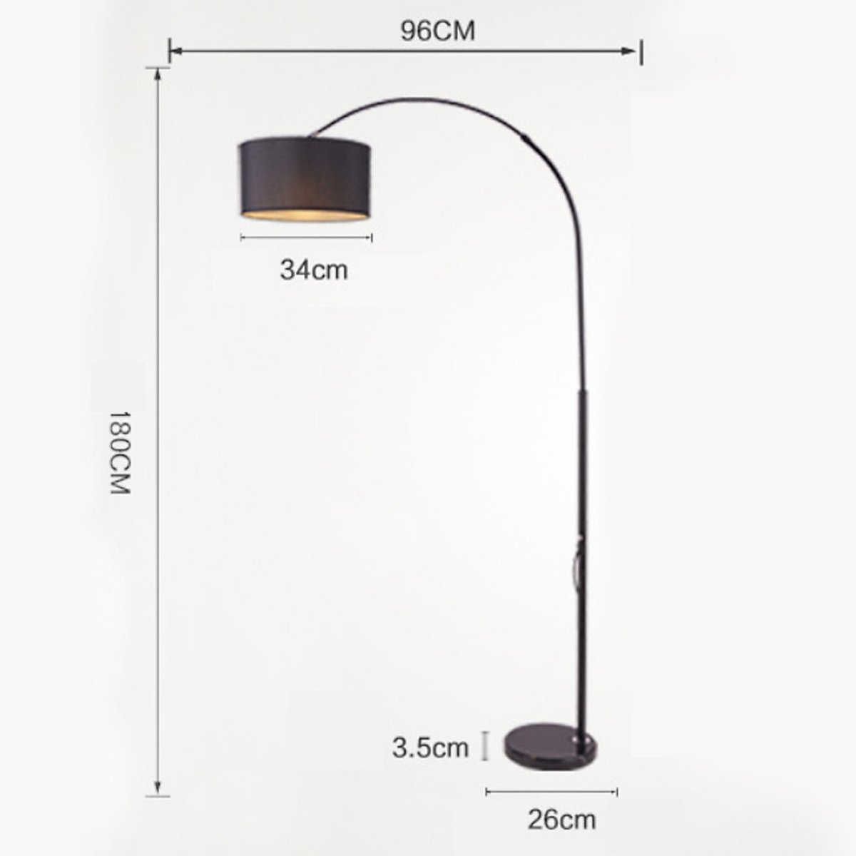 Đèn cây đứng dáng cong, Đèn cây decor phòng ngủ