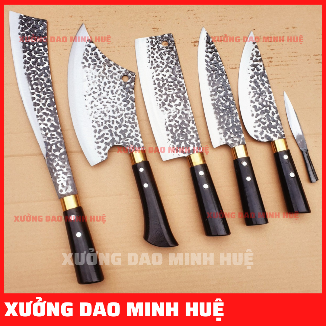 BÁO GIÁ Bộ Dao Làm Bếp | Shopee Lazada Sendo Tiki mới nhất 14 Dao - dao bếp - bộ dao làm bếp thép nhíp oto chăt xương , chăt cây cao cấp hang rèn thủ công đa sỹ