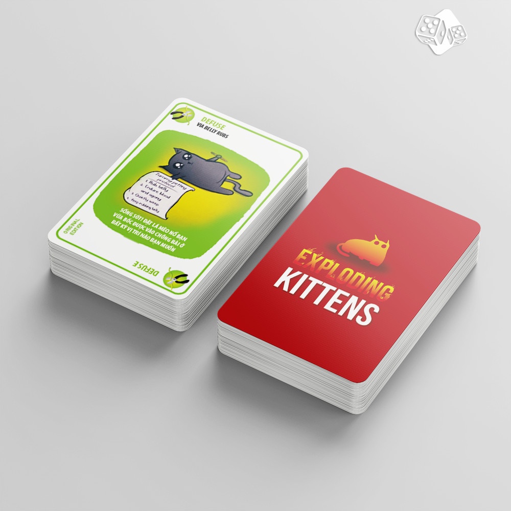 Bài Mèo Nổ Exploding kitten Việt Hóa [Phiên Bản Đặc Biệt] Lá Dày chống nước