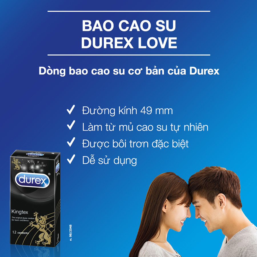[HCM][ COMBO 3 Hộp  ] Bao Cao Su Durex Invisible Extra Sensitive - Kingtex - Invisible Extra Lubricant - 32 Chiếc