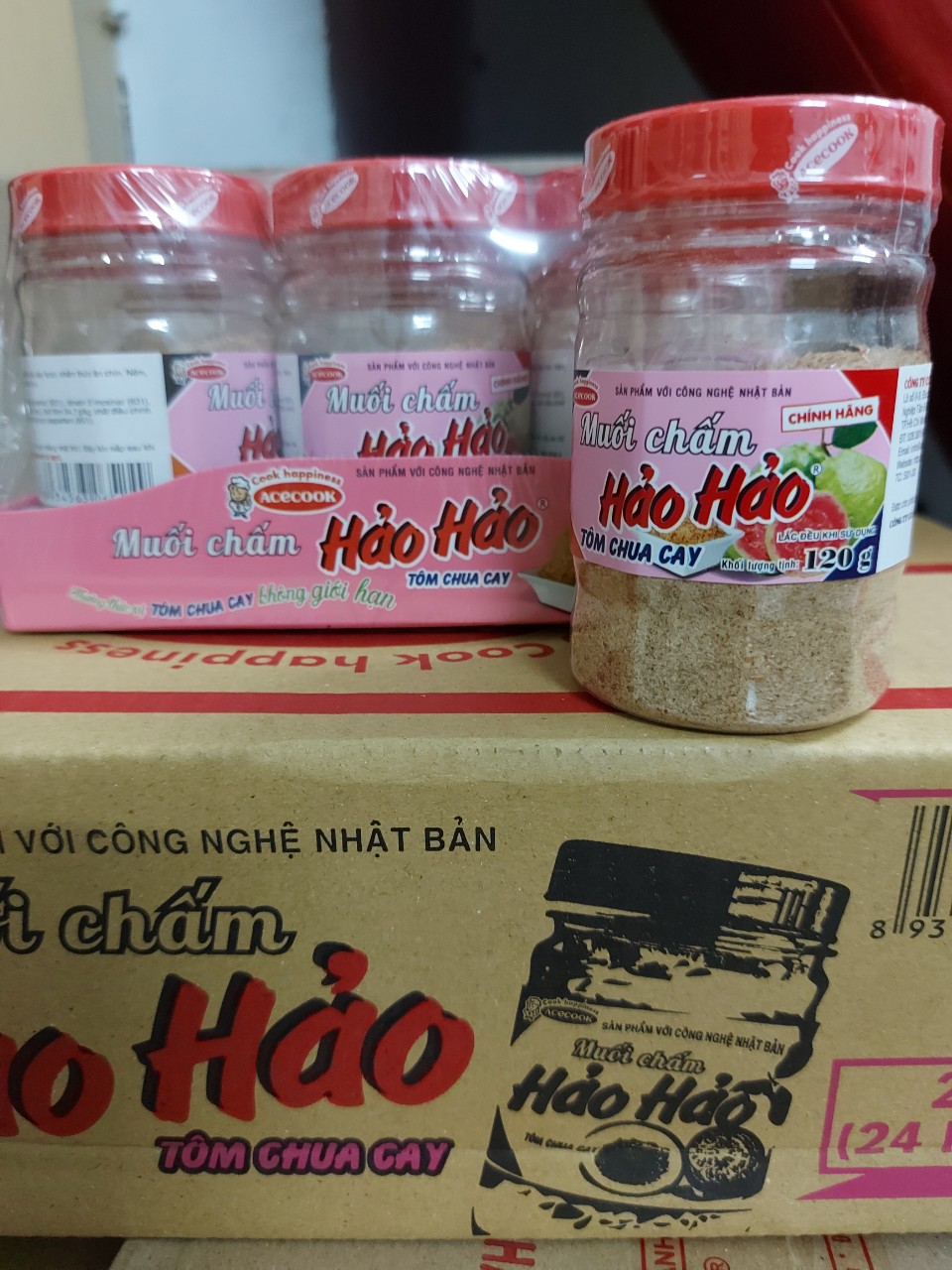 Muối Chấm Hảo Hảo Tôm Chua Cay . Hủ 120 Gram