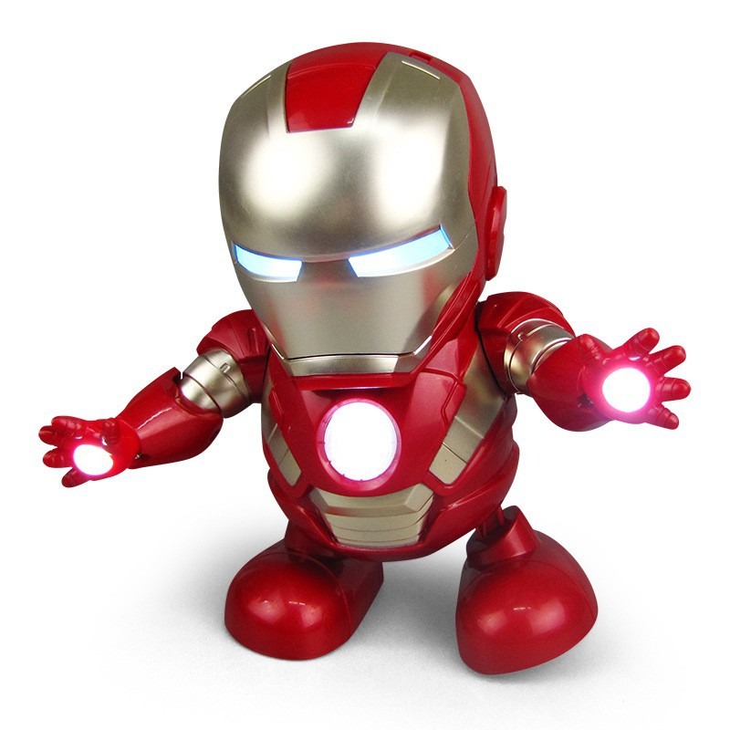 Đồ Chơi Robot Iron Man Người Sắt Squid game Nhảy Múa Có Đèn Và Nhạc