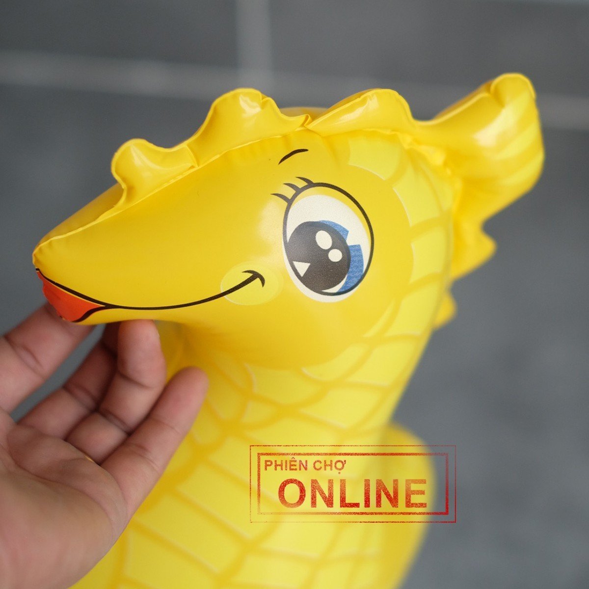 Lật Đật Bơm Hơi 33cm, Đồ Chơi Bơm Hơi Hình Con Vật (Có Túi Cát)