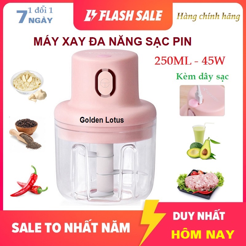 [HCM]Máy xay cầm tay mini Pink Bunny  Máy xay tỏi ớt mini đa năng loại tốt 250ml xay thịt  sinh tố đồ ăn dặm cho bé giá rẻ hơn máy xay Osaka Nhật Bản